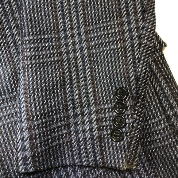 Vintage Austin Reed Mens Blazer Sport Coat 2 Button Blue Grey Tweed Size 42L - Picture 5 of 13